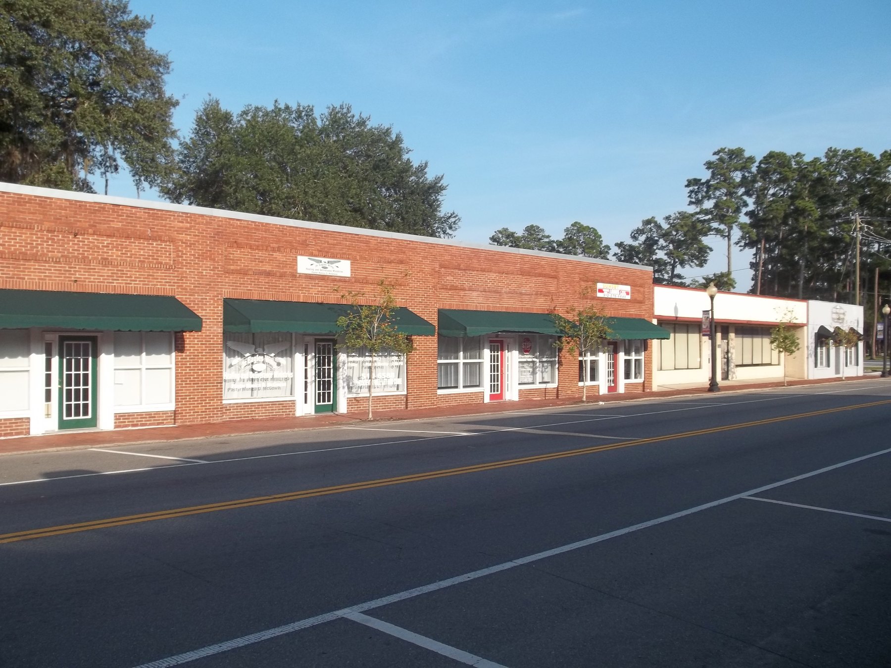 Railroad and depot in historic downtown Kingsland