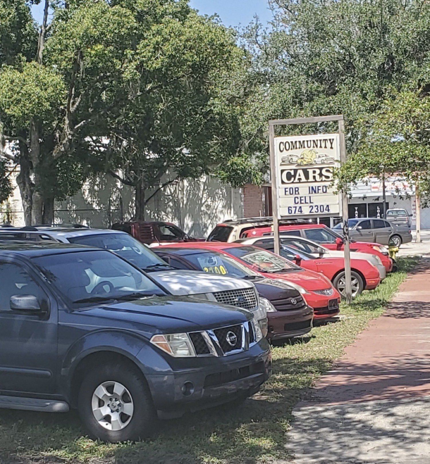 Community Cars sign